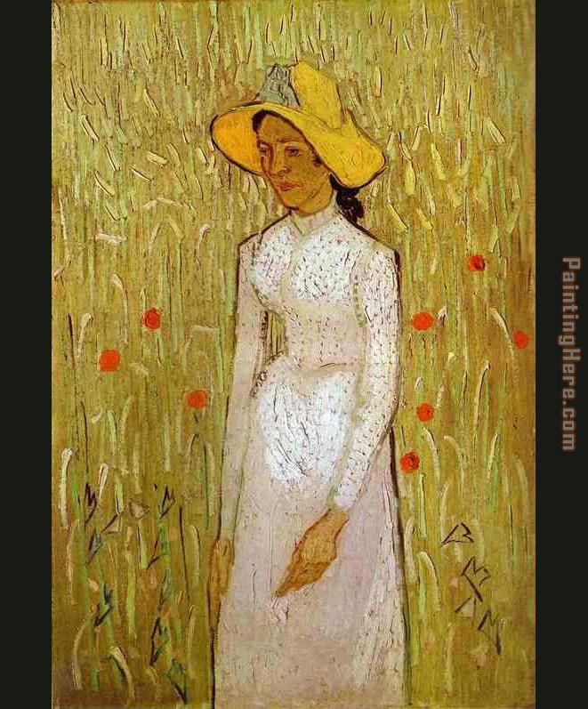 Girl in White painting - Vincent van Gogh Girl in White art painting
